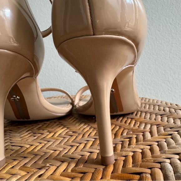 Sam Edelman Patti Ankle Strap Sandal Nude Soft Beige Patent Size 7 - Picture 6 of 16